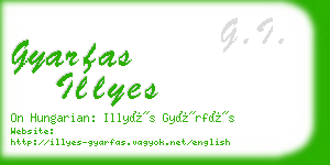 gyarfas illyes business card